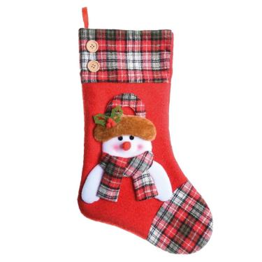 Imagem de Bota Natalina Boneco De Neve Vermelha - 1107249 - Cromus