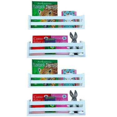 Imagem de Kit 4 Ninchos Quarto Infantil Pratileira Estante