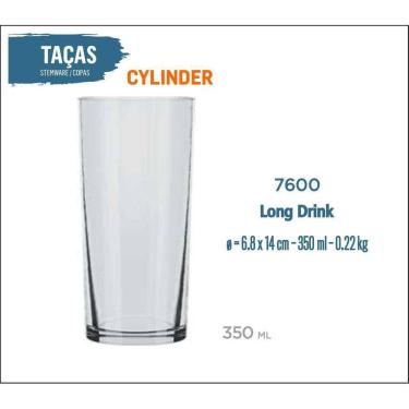 Imagem de 24 Copos Cylinder 320Ml - Tubo Long Drink Coquetel