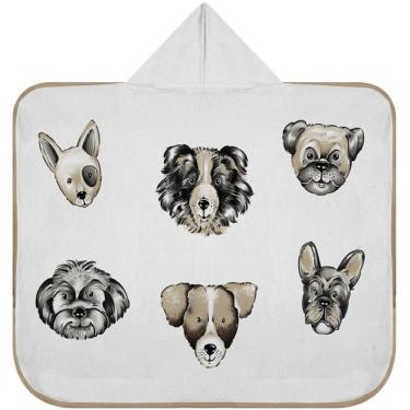 Imagem de Toalha Baby C/ Capuz Tecebem Estampada Kinder Agnes Bege