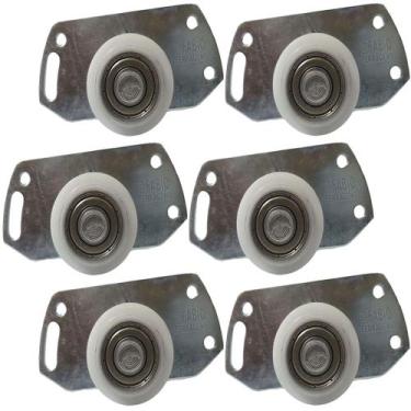 Imagem de 6 Peças - Roldana Inferior DT01 de 32mm Para Porta De Correr Guarda Ro