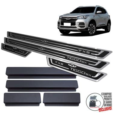 Imagem de Soleira Chery Tiggo 5X TXS 2019 A 2022 Preto Alto Relevo
