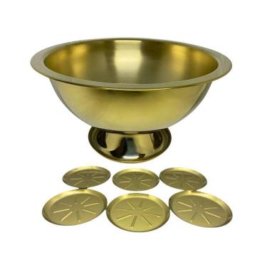 Imagem de Kit Festa Champanheira e Porta Copos Fineza - Aço Inox