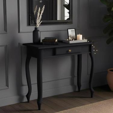 Imagem de Aparador para Sala com Pés Luiz XV e 1 Gaveta - Preto Laca - Meyer Móv