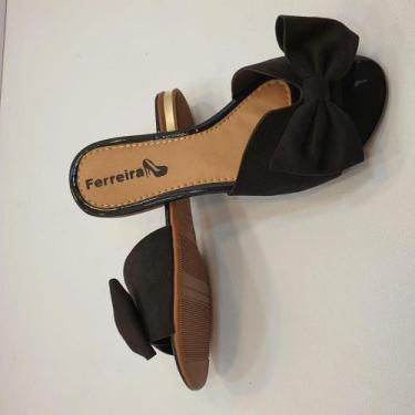 Imagem de Rasteira Ferreira Lace Black - Ferreira Imperio Calçados, 36