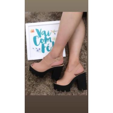 Imagem de Sandália Tratorada Beje - Cheia de Estilo 