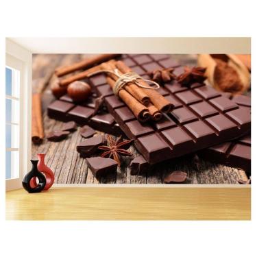Imagem de Papel De Parede 3D Doceria Chocolate Com Canela 3,5M Al364