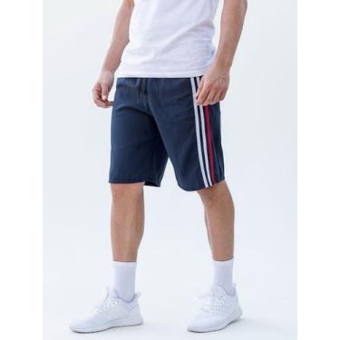 Imagem de Bermuda Tactel Masculina Treino Bolso Traseiro - Ben20, P, Marinho
