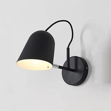 Imagem de Arandela moderna, luminária de parede europeia Luminária de parede moderna e minimalista em ferro forjado Macaron - Luminária de parede ajustável da moda - Luminária de cabeceira para quarto