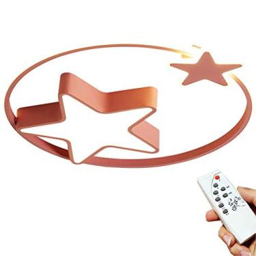 Imagem de Luminária de teto LED para berçário, luminária de teto em forma de estrela para crianças, iluminação de teto regulável, desenho animado infantil para meninos, com controle remoto, quarto, sa
