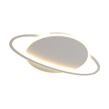 Imagem de Lustres Lustre Regulável em Forma de Pétala Sala de Jantar LED Luminária Pendente Metal e Acrílico Luminária Artística com Controle Remoto, Acabamento Branco Fabricado na China-B(B)