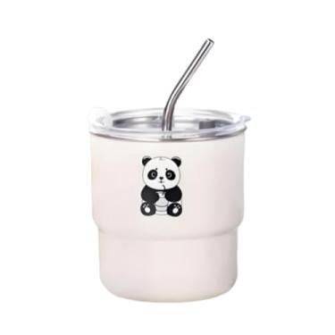 Imagem de Baoblaze Copo de aço inoxidável para viagem, caneca térmica leve, garrafa térmica para beber, copo de água a vácuo para escritório, viagem, playground, Bege