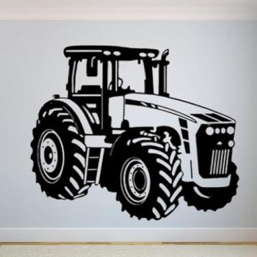 Imagem de Adesivos de parede de trator, pôsteres de parede de motocicleta de quatro rodas, decalques de arte de carro grande, murais decorativos para quarto das crianças 118 x 100 cm