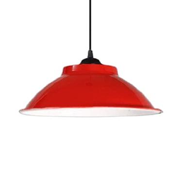 Imagem de CHENKUI Luminária pendente vintage Macaron Abajur industrial teto LED restaurante lustres iluminação sombra colorida loft, E27 luminárias de cabeça única cozinha cafeteria sala de jantar iluminação