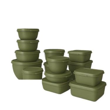 Imagem de KIT 15 POTES PARA COZINHA VARIAVEIS(15 POTES VERDE OLIVA)