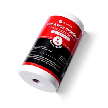 Imagem de Estabilizador de bordado selecionado Richword, suporte de rasgo, 56,7 g Estabilizador de bordado de peso médio para máquina de bordar (10 x 100 jardas)