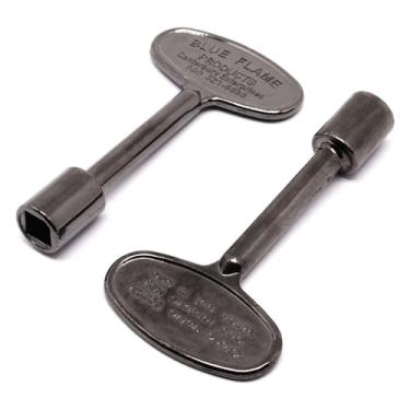 Imagem de S SYDIEN 2 chaves de válvula de gás universais para hastes de válvula de gás de 0,6 cm e 5/40.6 cm, chave de lareira a gás de 7,5 cm para fogueira e lareira, preta