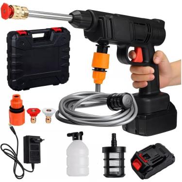 Imagem de Lavadora De Alta Pressão 48v Recarregável Pistola Portátil P- Carros, Motos, Jardins E Horta