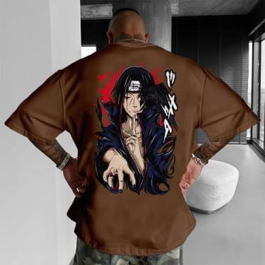 Imagem de Camiseta Oversized Algodão Anime Uchiha Itachi Clan Mangekyou Sharinga
