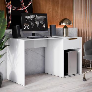 Imagem de Escrivaninha Flow Quarto Escritorio 1 Gaveta Branco