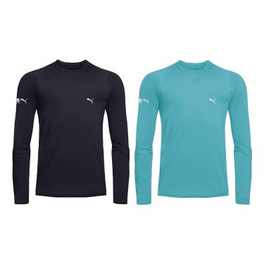 Imagem de Kit 2 Camisas Térmicas Puma UV50+ Manga Longa Infantil
