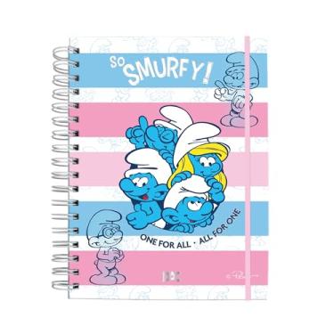 Imagem de DAC - Caderno Smart Colegial com 80 folhas (90g) Fechamento em Elástico - Smurfs