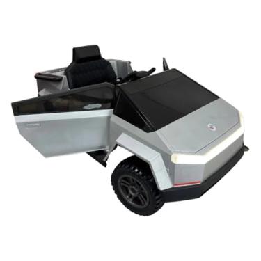 Imagem de Carro Elétrico Infantil Super Truck Futurista, 12V, Design Moderno, Cor Cinza, com Rodas Todo-Terreno - MINI TESL A CARRO DE RICO - CARRO BRINQUEDO ELÉTRICO - MINI TESL A