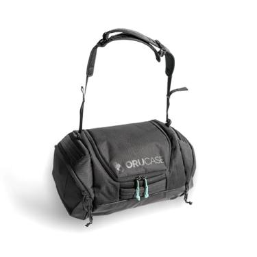 Imagem de Orucase Janus Mochila esportiva para ciclistas – bolsa de ginástica para homens e mulheres com alças – Mochila esportiva resistente à água para viagens, Preto, 55L, Bolsa esportiva expansível