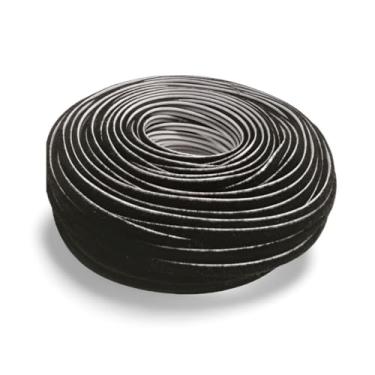 Imagem de VCB, ESCOVA FITA VEDAÇÃO 5X12 PRETA ROLO C/50 MTS ENCAIXE JANELA PORTA ALUMINIO