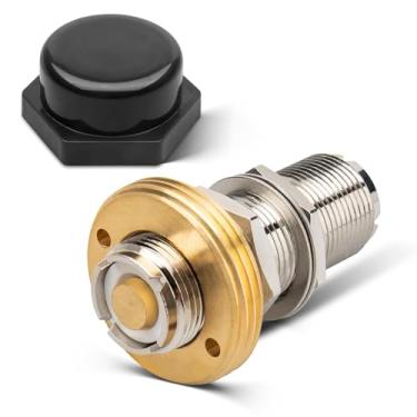 Imagem de Anina NMO Conector NMO para UHF PL259 Kit adaptador coaxial conjunto de baixa perda com tampa de montagem de antena NMO para veículo VHF UHF Ham antena de rádio bidirecional 5/8 furo passante pino de