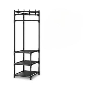 Imagem de Arara Cabideiro, Sapateira Cabideiro Arara Multifuncional Roupas Sapato Canto(prateleiras de3 Branco)