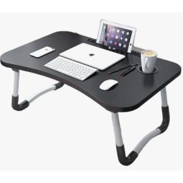 Imagem de Mesa para Notebook Laptop Celular Tablet Porta Copo Portátil Dobrável 
