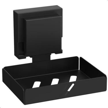 Imagem de Saboneteira De Parede Porta Sabonete Com Ventosa Preto