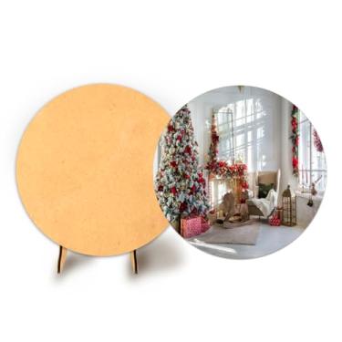 Imagem de Painel Redondo 50cm C Elastico Natal + Suporte MDF (NAT085)