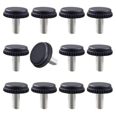 Imagem de Heran Niveladores de móveis roscados de aço inoxidável 5/40.6 cm-18, pacote com 12, deslizadores ajustáveis para mesas, cadeiras, armários, pés de móveis antiderrapantes para tapete de azulejo de