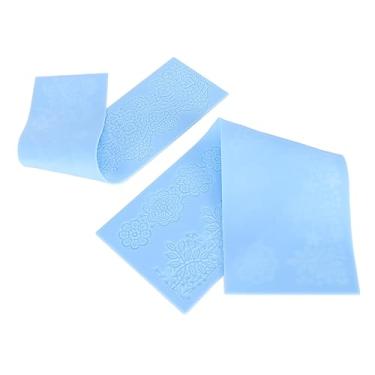 Imagem de QANYEGN Molde de fondant de renda em relevo, tapete de renda de flores multicírculo, molde de silicone para decoração de bolo para fornos, freezers e micro-ondas