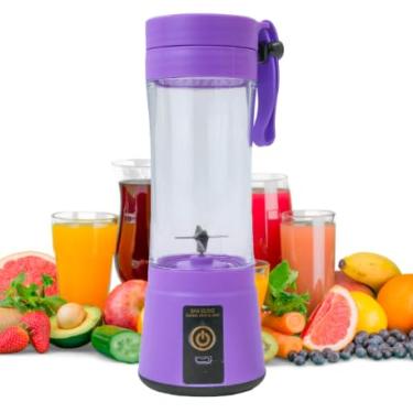 Imagem de Liquidificador Portátil Juice Cup Recarregável USB – Mini Copo Mixer 2 Lâminas Inox | Prepara Sucos, Shakes e Vitaminas em Qualquer Lugar | Lilás