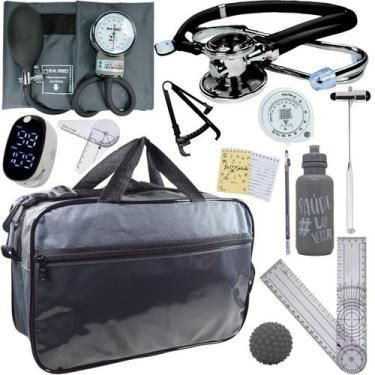 Imagem de Kit Bolsa Fisioterapia Acadêmico Martelo Buck Goniômetro Completo - In