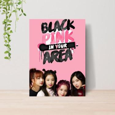 Imagem de Quadro Black Pink Kpop A4  Placa MDF 12 - Lomi Art
