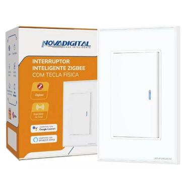 Imagem de Interruptor Inteligente Zigbee 1 Tecla Física Novadigital