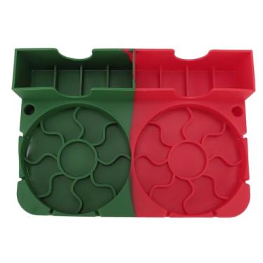 Imagem de ZJchao Garrafinha de água Secagem Rack Silicone Titular Stand Secation of Office Home Office Cozinha (Verde e vermelho)