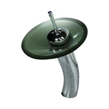 Imagem de Torneira Monocomando de Vidro Redonda Alta - Ibiza - EKASA, Prata