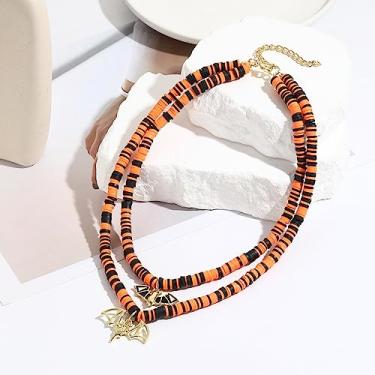 Imagem de Colar de caveira de Halloween, abóbora, aranha, estilo escuro, pingente de caveira, colar escuro, No size, Metal, Sem Pedra Preciosa