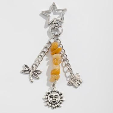 Imagem de Porta-chaves com contas com berloques fofos para mochilas, berloques, bolsa, berloque, estrela estética, presentes de Natal