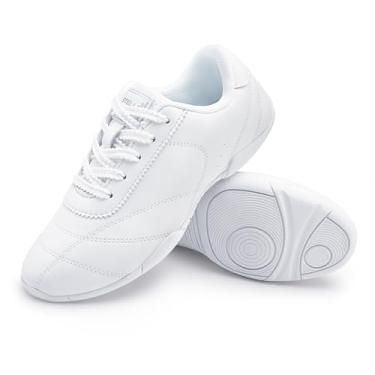 Imagem de Stelle Cheer Shoes Tênis feminino branco para dança atlética para treinamento, respirável, leve, tênis de competição, Branco, 40