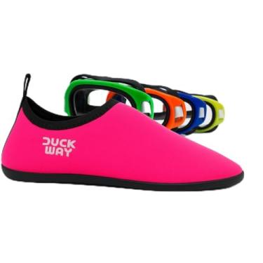 Imagem de Sapatinha Tenis Infantil Antiderrapente Praia Piscina Duck Way (31/32, Rosa)