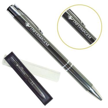 Imagem de Caneta Personalizada Cursos Metal Profissional Coloridas Enfermagem - 