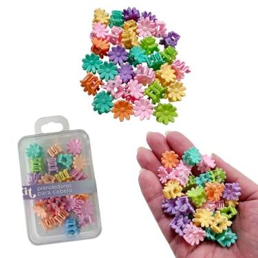 Imagem de Kit 24 mini prendedores presilhas piranhas para Cabelo Penteado Coloridas Meninas Infantil (Flor (B))