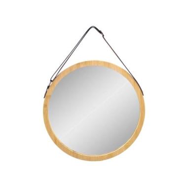 Imagem de Espelho Decorativo Com Moldura Em Madeira 35 Cm - D'Rossi