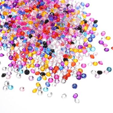 Imagem de 5000 peças cristal diamante transparente 4,5 mm acrílico casamento diamantes mesa dispersão confetes vasos preenchedores pedras preciosas para mesa centro de mesa, chá de panela, colorido